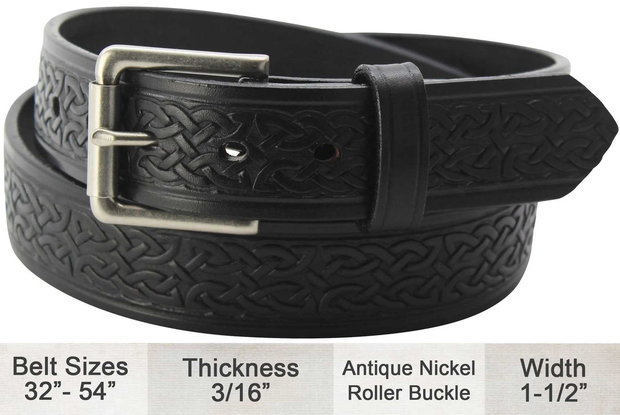 Gingerich Black or Brown Mens Belt Style 0203-04