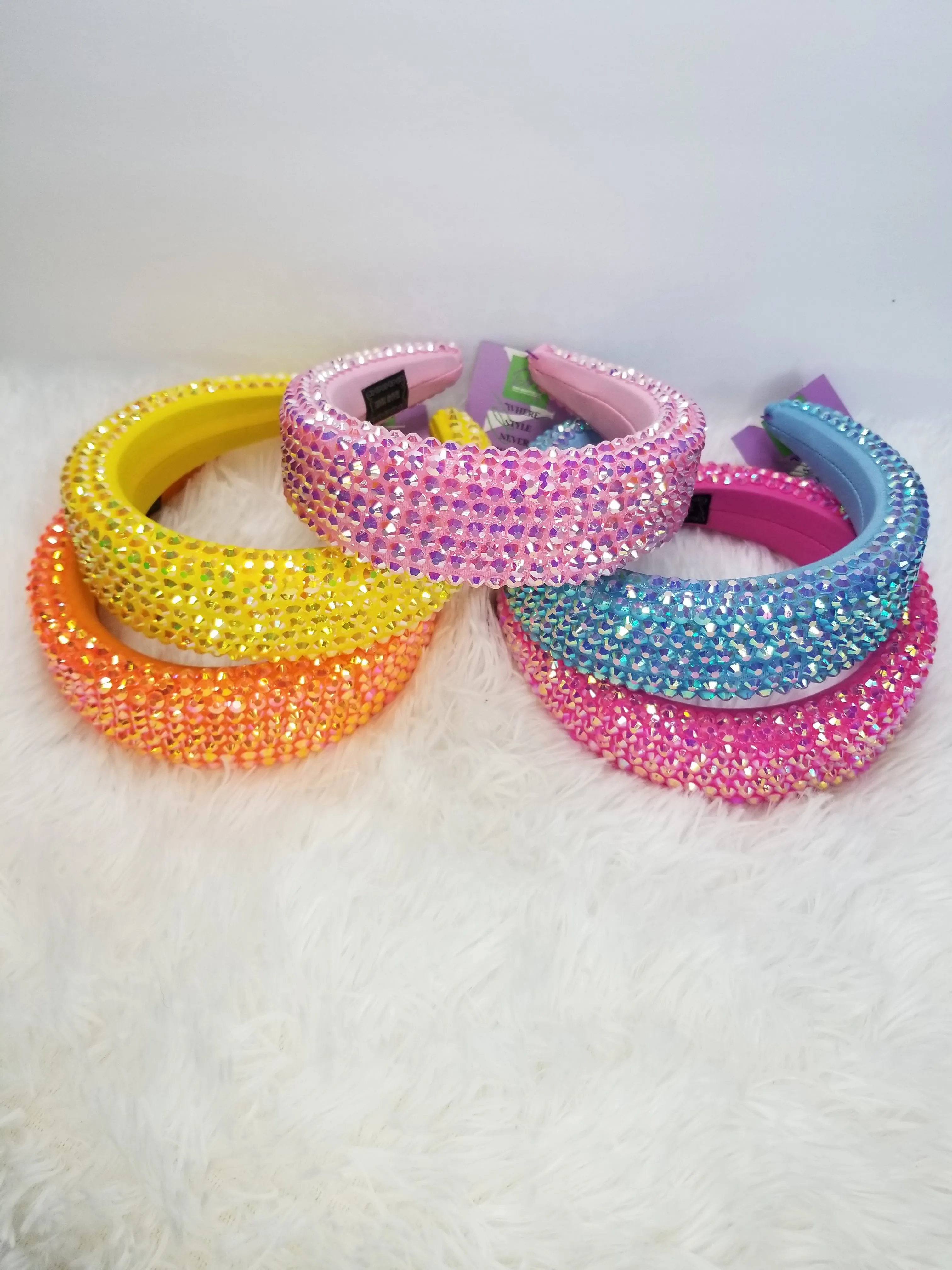 Glam Crown Padded Crystal Headband