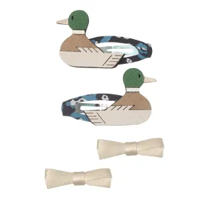 Hair Clips - Horse & Hound Mallard Ducks