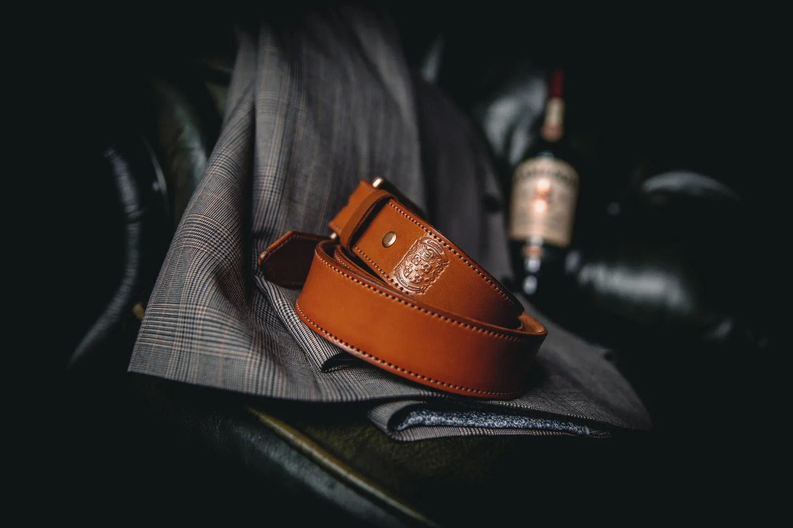 Handcrafted, Hand-Dyed Stitched Gent's Belt's