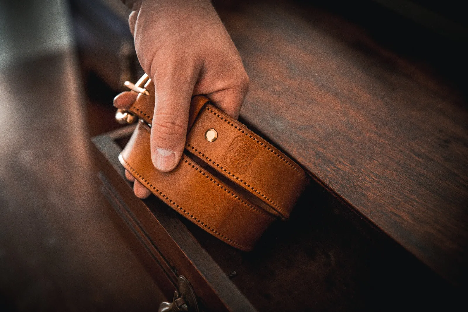 Handcrafted, Hand-Dyed Stitched Gent's Belt's