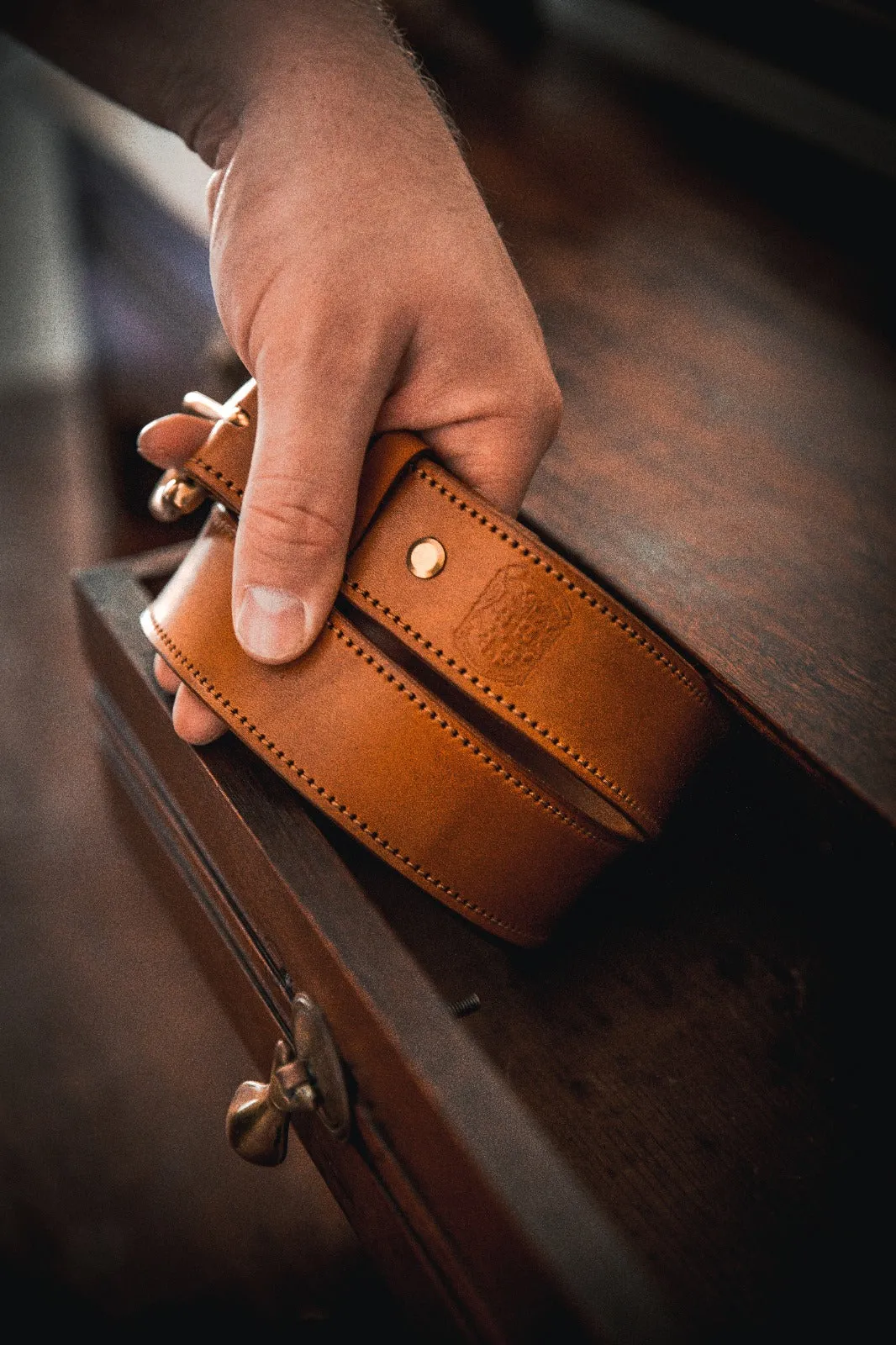 Handcrafted, Hand-Dyed Stitched Gent's Belt's