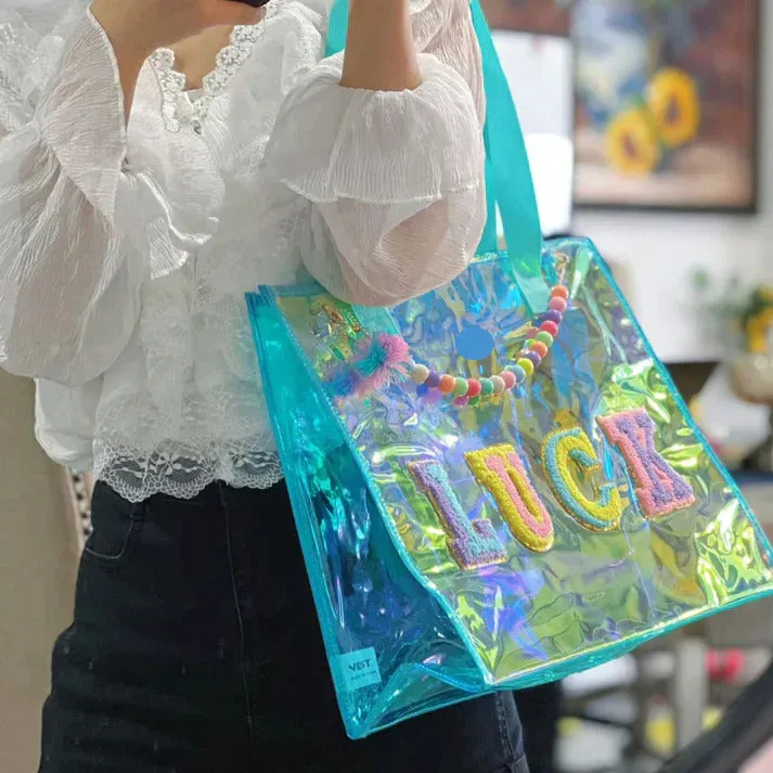 Holographic Tote Bag- Green