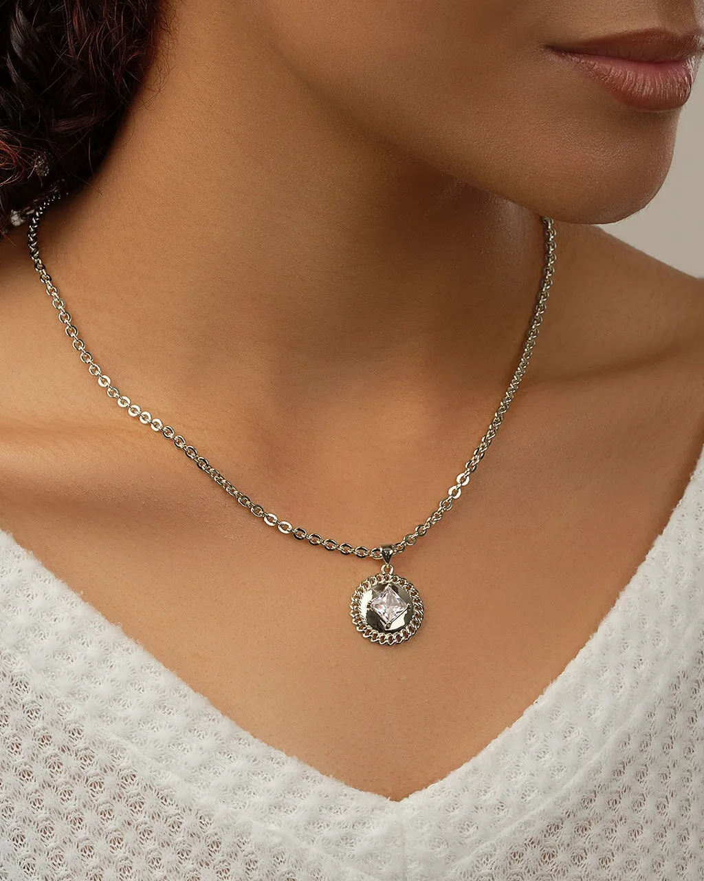 Jaliyah CZ Statement Pendant Necklace
