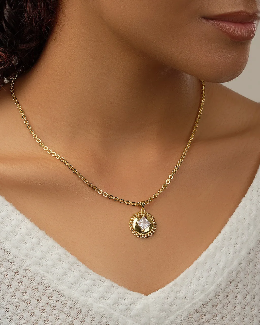 Jaliyah CZ Statement Pendant Necklace