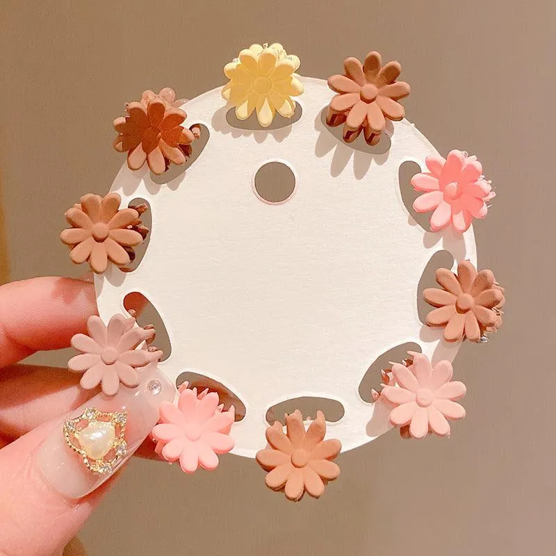 Korean mini flower, cute summer bangs, small hair clip,mini barrette, cute hair clip,star water drop hair clip, beauty salon, fashion accessory, flower, diamond and pearl