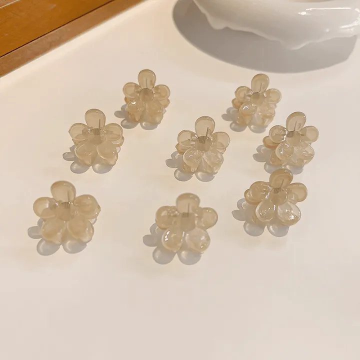 Korean mini flower, cute summer bangs, small hair clip,mini barrette, cute hair clip,star water drop hair clip, beauty salon, fashion accessory, flower, diamond and pearl