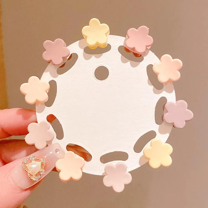 Korean mini flower, cute summer bangs, small hair clip,mini barrette, cute hair clip,star water drop hair clip, beauty salon, fashion accessory, flower, diamond and pearl