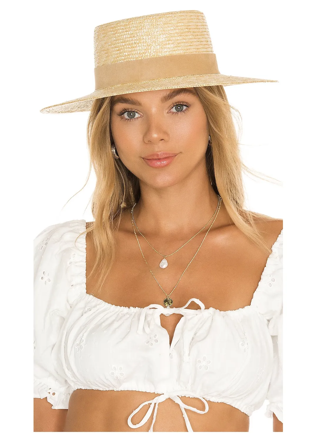 Lack of Color The Spencer Boater Straw Hat in Natural/Camel