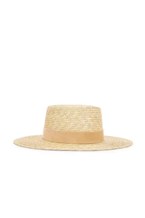 Lack of Color The Spencer Boater Straw Hat in Natural/Camel