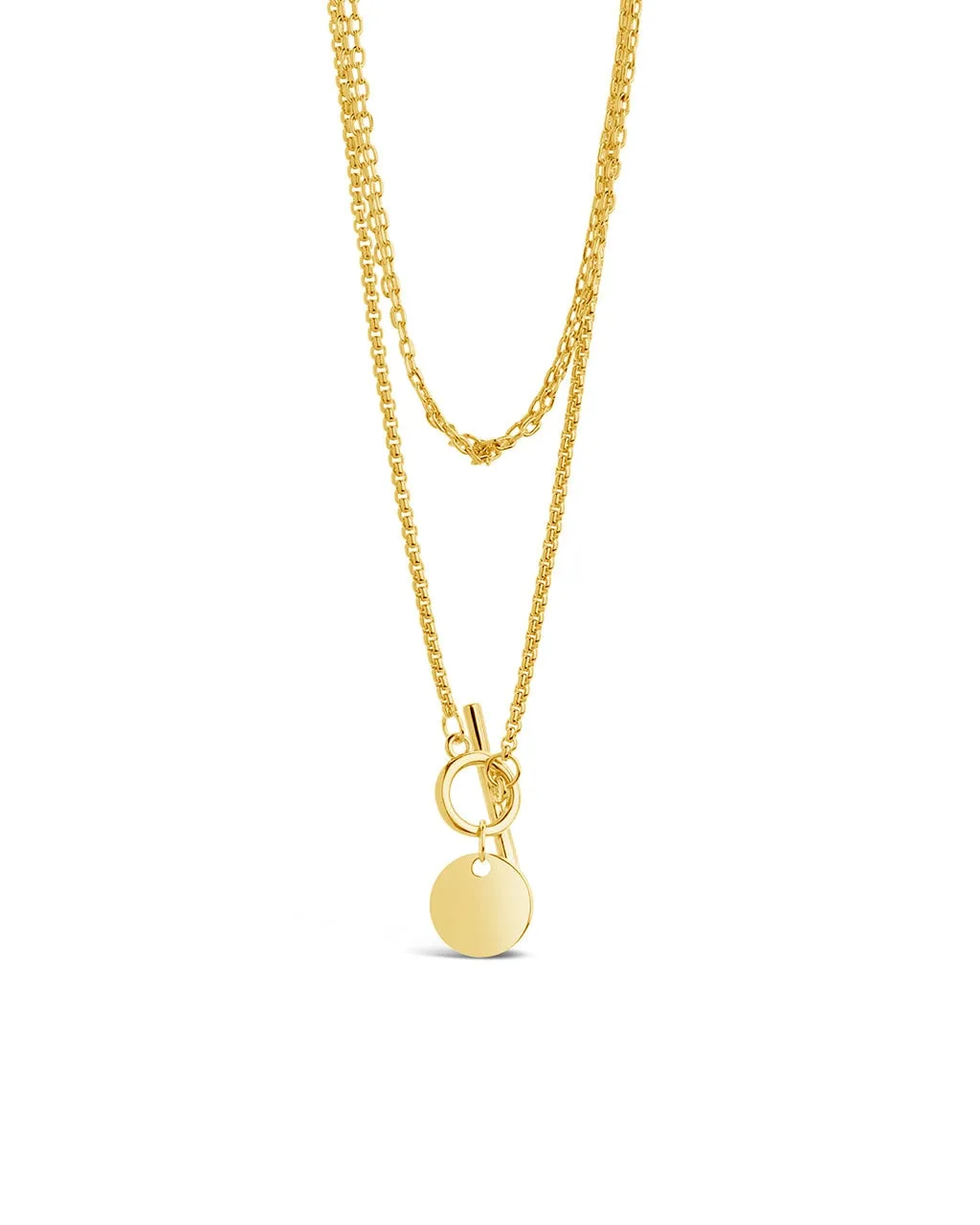 Larisa Layered Chain Toggle Necklace