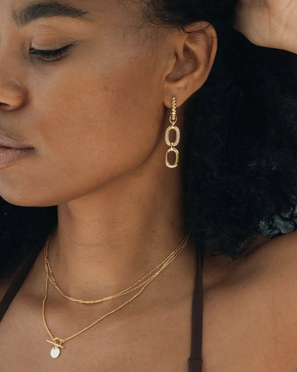 Larisa Layered Chain Toggle Necklace