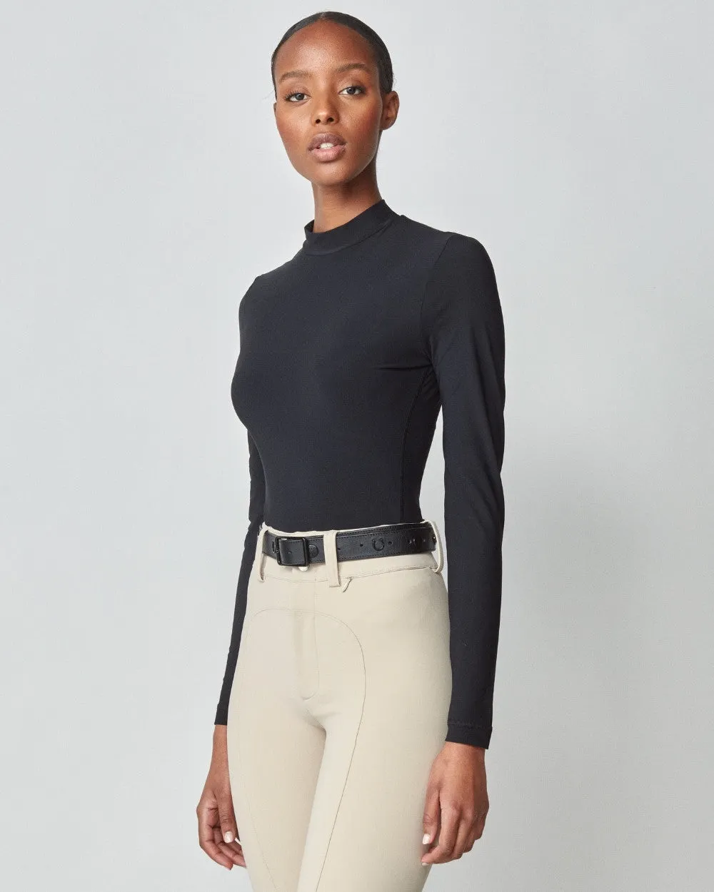 Leather Buckle Belt Black