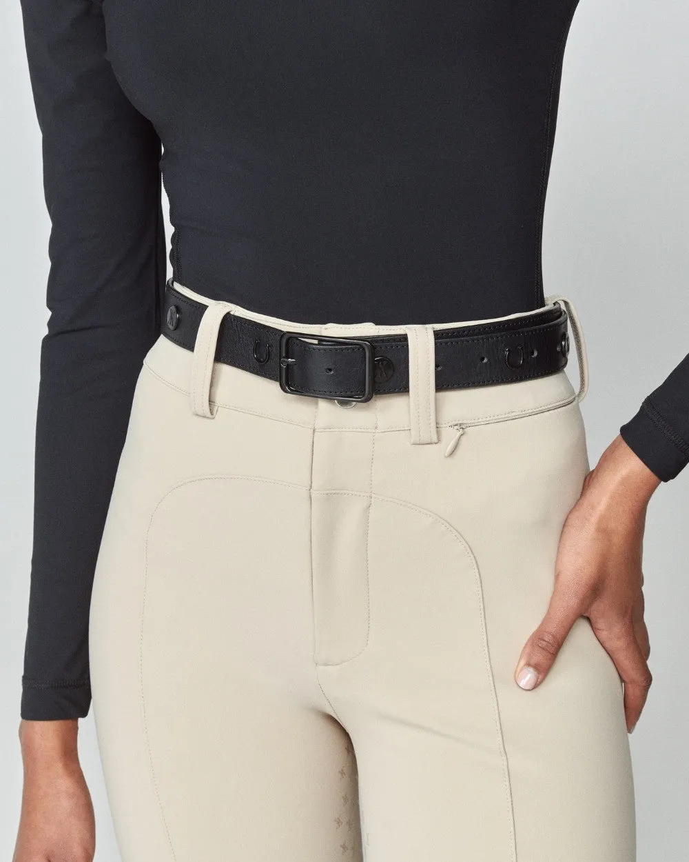 Leather Buckle Belt Black
