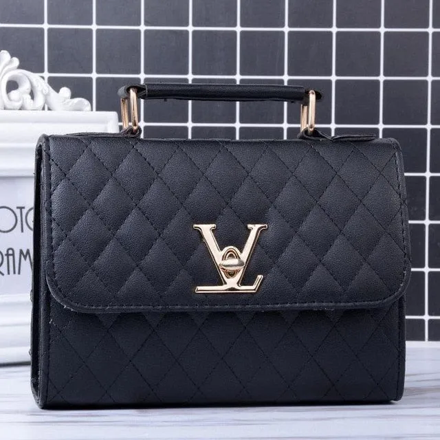 Leather Small V Style Luxury Handbags Bolsa Louis