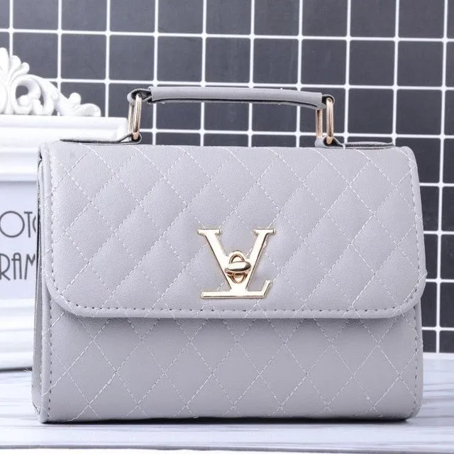 Leather Small V Style Luxury Handbags Bolsa Louis