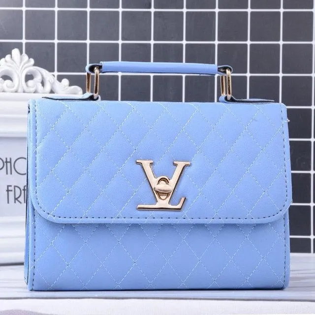 Leather Small V Style Luxury Handbags Bolsa Louis