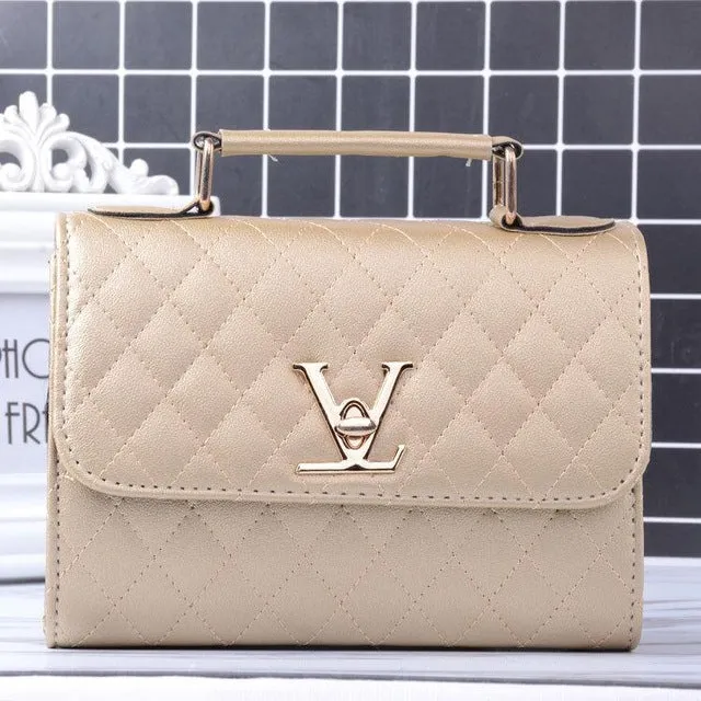 Leather Small V Style Luxury Handbags Bolsa Louis