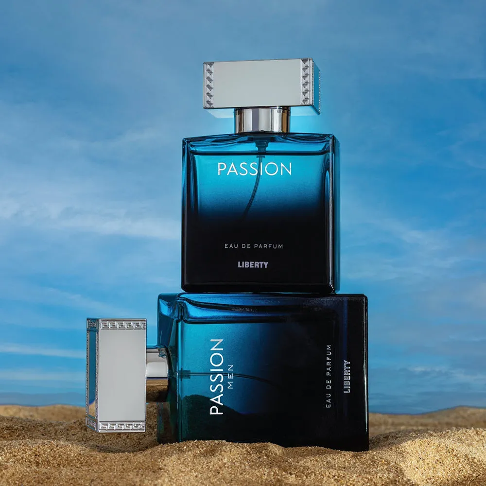 Liberty Luxury Passion Perfume for Men (100ml/3.4Oz), Eau De Parfum (EDP), Crafted in France, Long Lasting Smell, Spicy Notes.