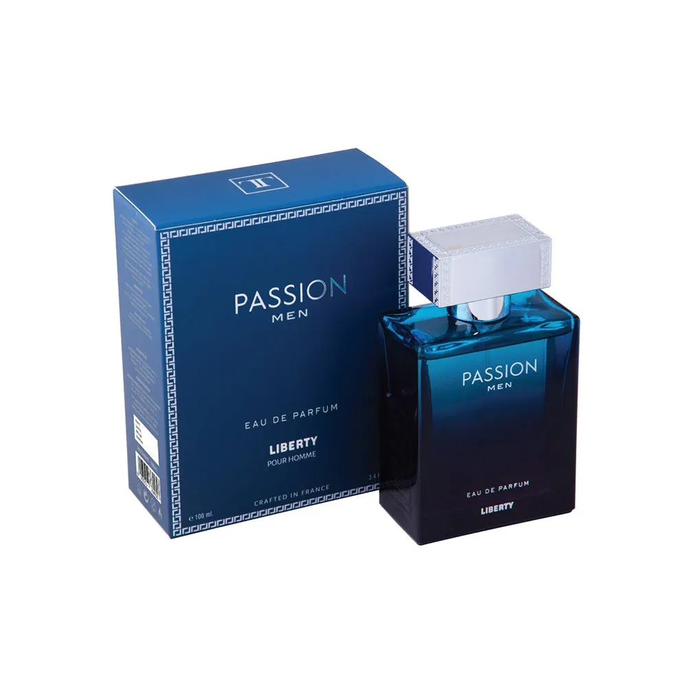 Liberty Luxury Passion Perfume for Men (100ml/3.4Oz), Eau De Parfum (EDP), Crafted in France, Long Lasting Smell, Spicy Notes.