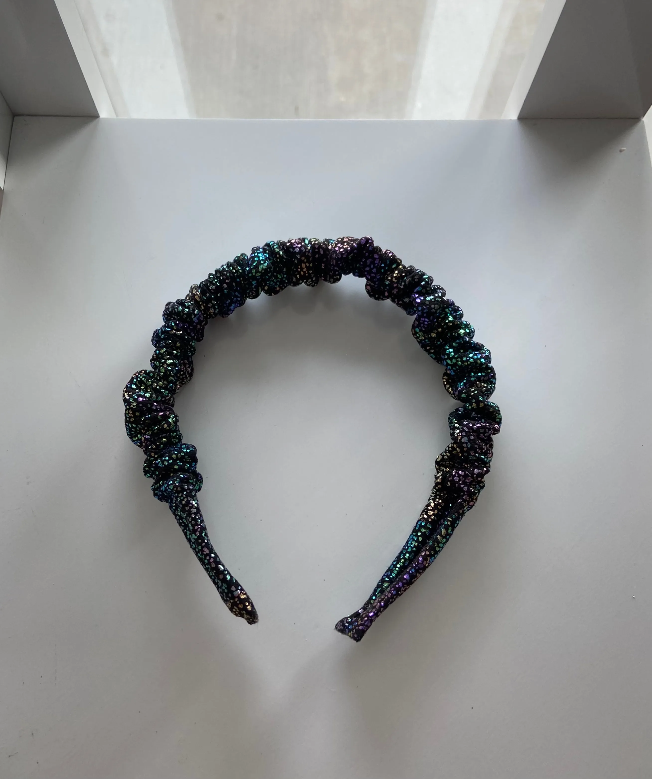 Little Lopers Ruched Headband: Mermaid Scales