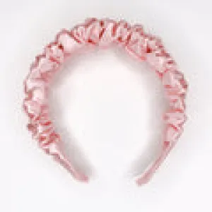 Little Lopers Ruched Satin Headband: Pink
