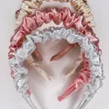 Little Lopers Ruched Satin Headband: Pink
