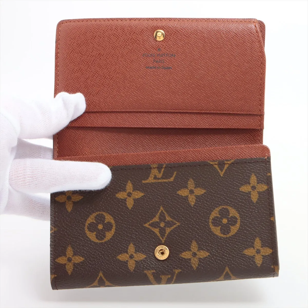 Louis Vuitton Monogram Portefolio Tresor M61736 Compact Wallet