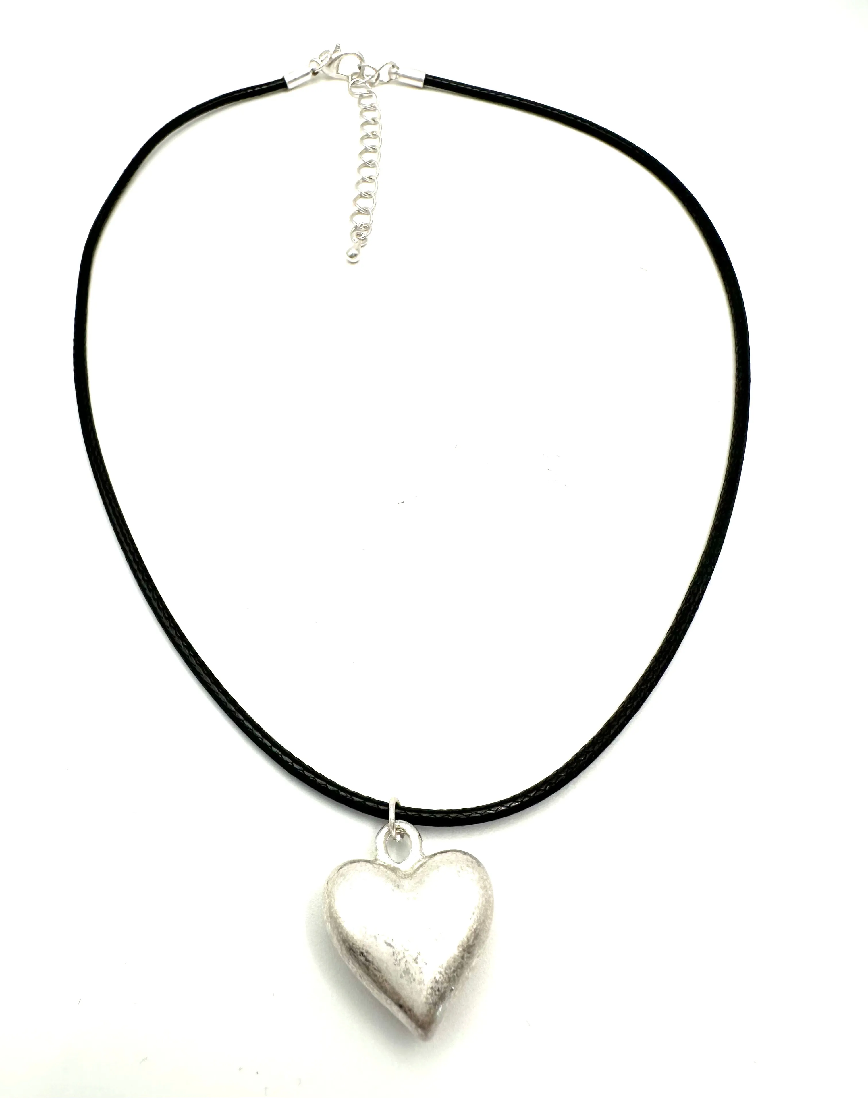 Love & Leather Heart Necklace