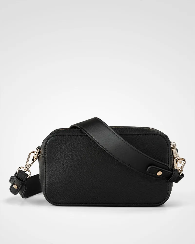Maddie Double Zip Camera Crossbody Bag with Wide Strap