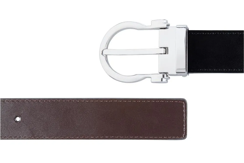 Magno Silver with Black/Brown Strap