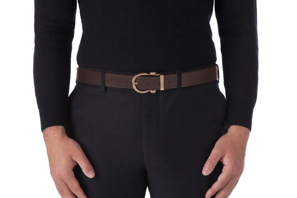Magno Silver with Black/Brown Strap