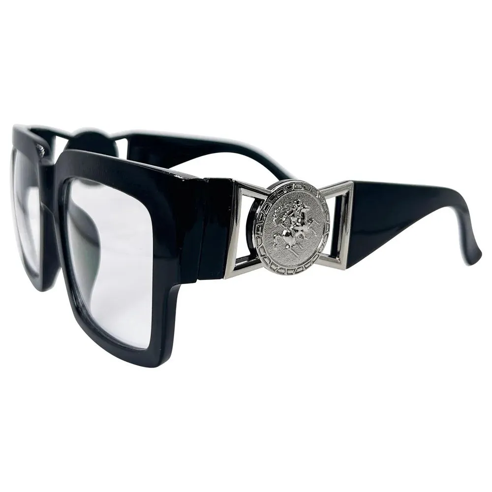 MS.FRIZZLE Clear Chunky Square Glasses