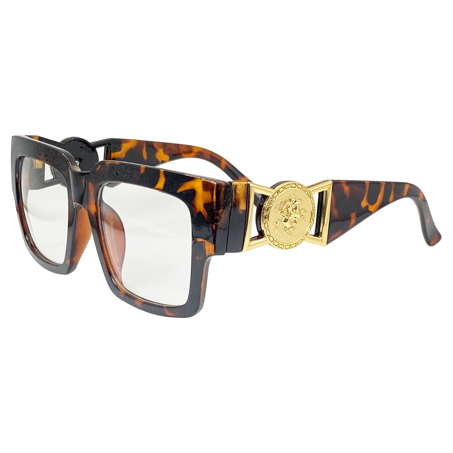 MS.FRIZZLE Clear Chunky Square Glasses