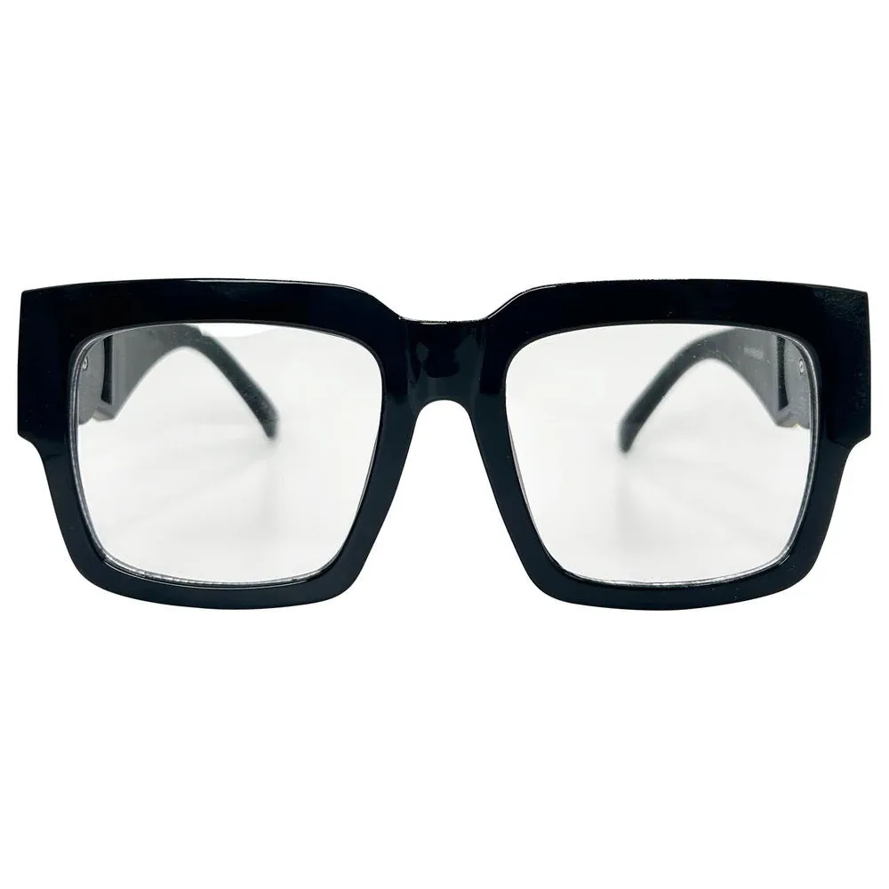 MS.FRIZZLE Clear Chunky Square Glasses