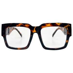 MS.FRIZZLE Clear Chunky Square Glasses