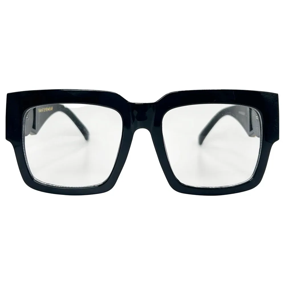 MS.FRIZZLE Clear Chunky Square Glasses