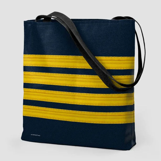 Navy Pilot Stripes - Tote Bag