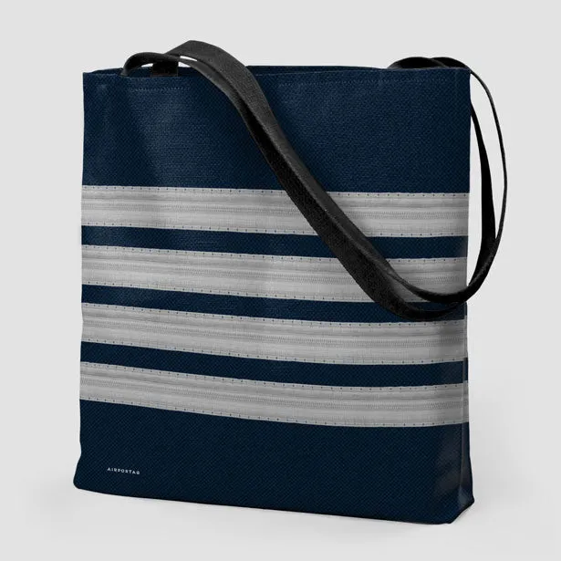 Navy Pilot Stripes - Tote Bag