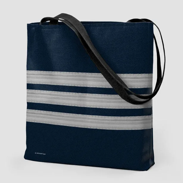 Navy Pilot Stripes - Tote Bag