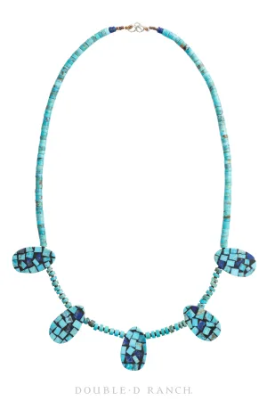 Necklace, Inlay, Turquoise & Lapis, Artisan, Contemporary, 1716