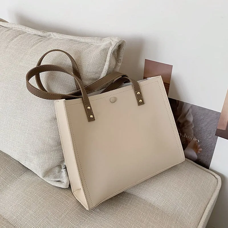 New All-match Women's Shoulder Bags Waterproof PU Material High-quality Large-capacity  Fashion Trend Portable Student Bag