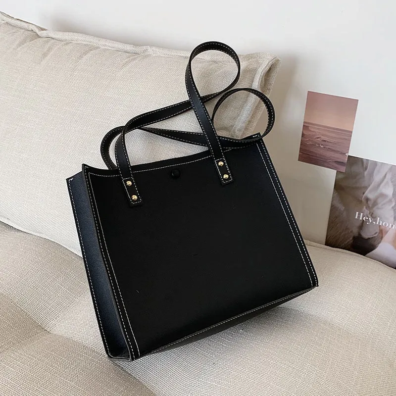 New All-match Women's Shoulder Bags Waterproof PU Material High-quality Large-capacity  Fashion Trend Portable Student Bag