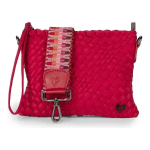 NEW: Charlotte Woven Crossbody - Cranberry Red