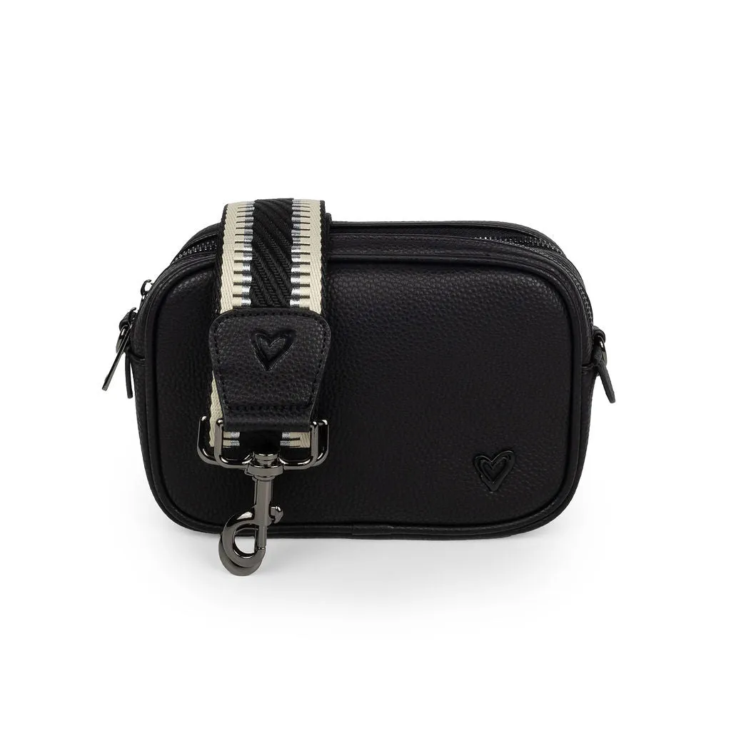 NEW: Durham Vegan Leather Crossbody - Black