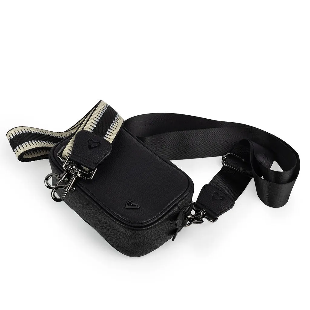 NEW: Durham Vegan Leather Crossbody - Black