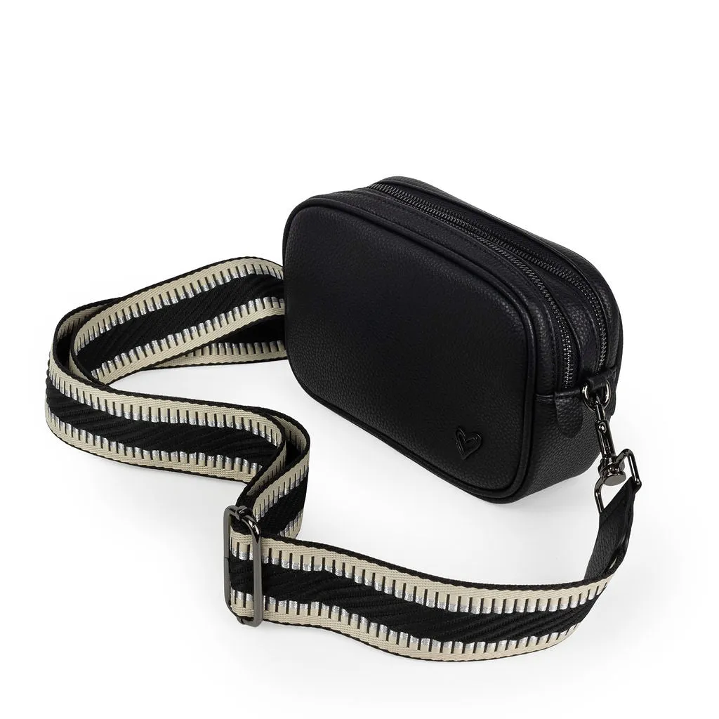 NEW: Durham Vegan Leather Crossbody - Black