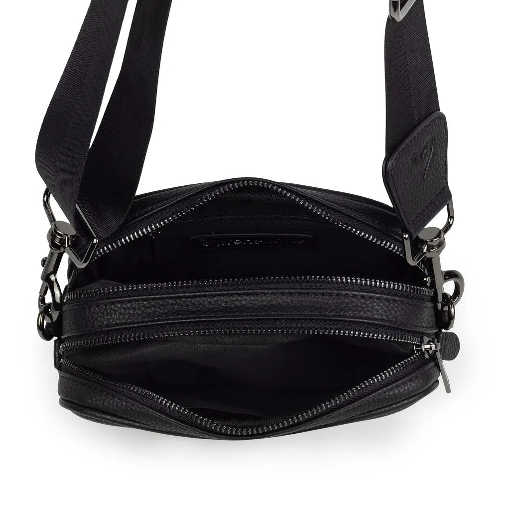 NEW: Durham Vegan Leather Crossbody - Black