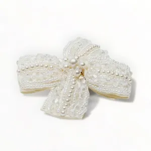 Noughts & Crosses Girls Ivory Pearl Hair Bow Clip