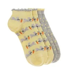 Pack of 2 Fluffy Hares Trainer Socks